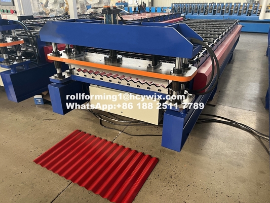 H Beam Base Corrugated Roll Forming Machine 45# Rollery stalowe Omron Encoder 15-20m/Min