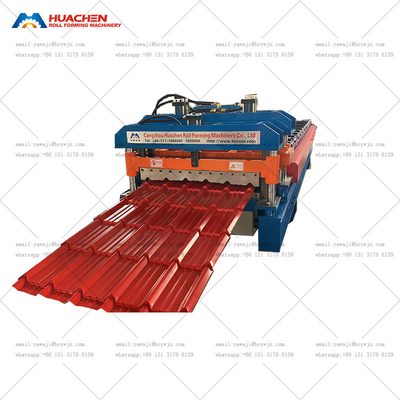 5.5Kw 12 stacji Metalowe Szklane dach płytki Roll Forming Machine
