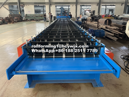 PLC sterowane podłogi Deck Roll Forming Machine 400mm H wiązki stalowej ramy 1220mm szerokości