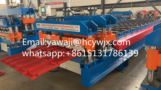 5.5Kw 12 stacji Metalowe Szklane dach płytki Roll Forming Machine