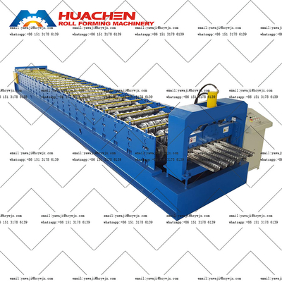 Ruchy chodnikowe Płyty stalowe Podłoga Deck Roll Forming Machine Stopa Panel Sheet Ruchy Płyty Ruchy Plank Making Machine
