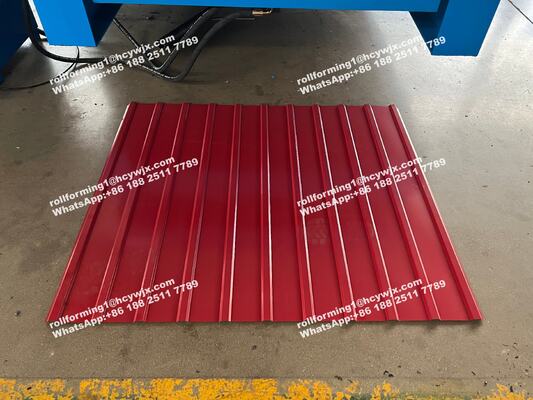 Dwukrotnie warstwowa maszyna do formowania na rolkach z hydraulicznym systemem cięcia i sterowaniem PLC do blach dachowych o grubości 0,3-0,6 mm