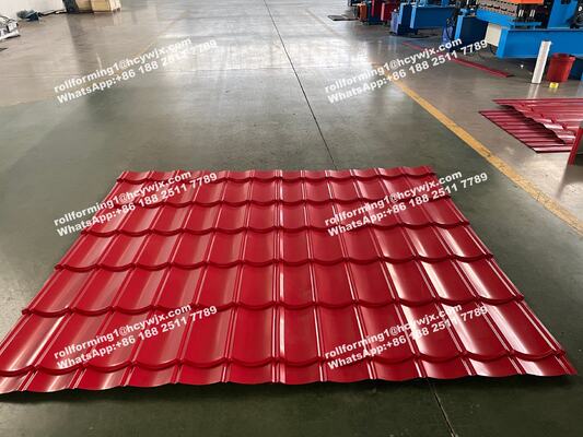 Dwukrotnie warstwowa maszyna do formowania na rolkach z hydraulicznym systemem cięcia i sterowaniem PLC do blach dachowych o grubości 0,3-0,6 mm