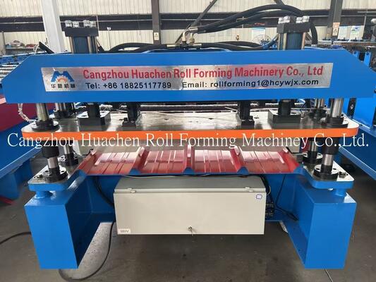 11 stacji 15m/min Prędkość 1200mm Szerokość Metcopo Stop Tile Roof Sheet Roll Forming Machine Roll Forming Equipment