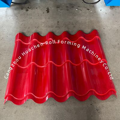 Maszyna do gięcia blachy dachowej z 13-22 stacjami formującymi, napięcie 380V, moc 5,5+4KW, do blachy stalowej powlekanej kolorem