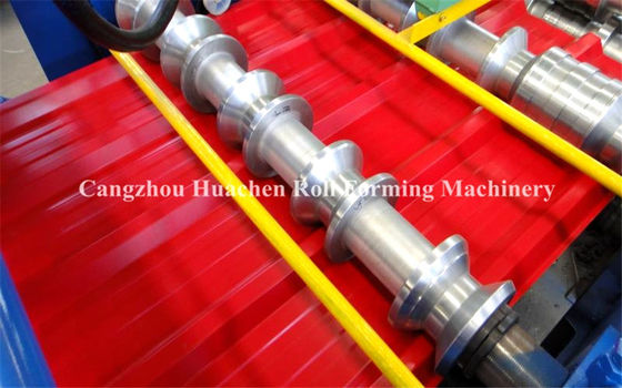 Trapezoidal Profile Roof Tile Roll Forming Machine 380V Customized