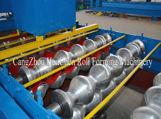 1250 Width Metal Roll Forming Machines / 15 Rows Tile Making Machinery