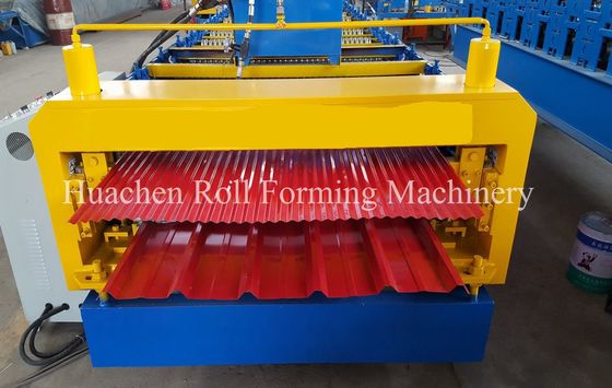Metalowa blacha dachowa Double Layer Roll Forming Machine z hydraulicznym cięcie