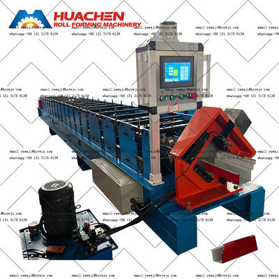 Galvanized Ridge Roofing Gutter Roof Panel Roll Forming Machine 410mm Width