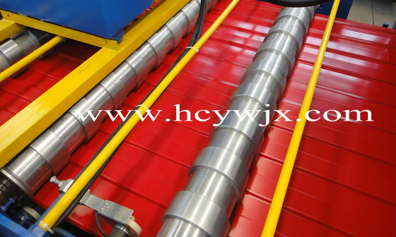 Niebieska szybkobieżna maszyna do formowania rolek dachowych / rolka była