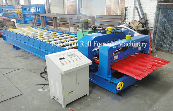 5,5KW Glazed Tile Steel Rolling Machine 5T Manual Decoiler