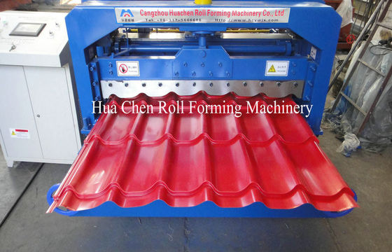 5,5KW Glazed Tile Steel Rolling Machine 5T Manual Decoiler