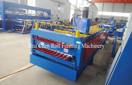 20m/Min Red Panel Double Layer Roll Forming Machine Roofing Sheet Forming Machine