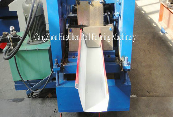 Quad Gutter Machine Downspout Gutter Roll Forming Machine Controled By PLC With Touch Screen