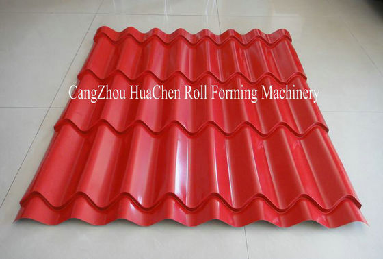 Hydraulic Wave Roof Glazed Tile Roll Forming Machine / Roll Form Equipment