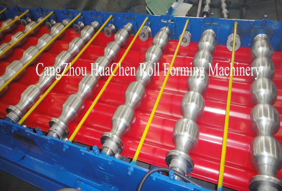 Steel Roof Panel Glazed Tile Roll Forming Machine For Construction